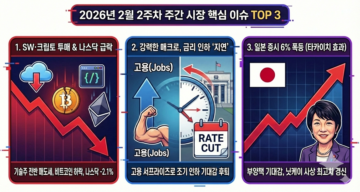 2026년 2월 주간 증시 시황: AI 조정받고 일본 ETF 뜬다?